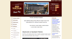 Desktop Screenshot of hoteltoliar.sk
